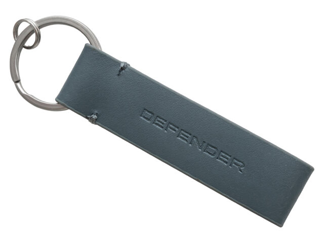 DEFENDER LEATHER LOOP KEYRING - Grey