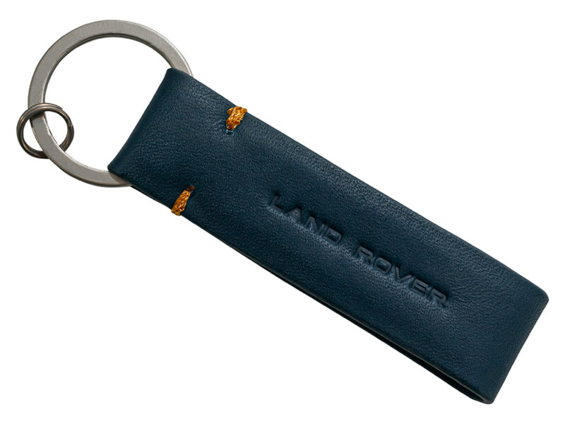 LAND ROVER LEATHER LOOP KEYRING - NAVY