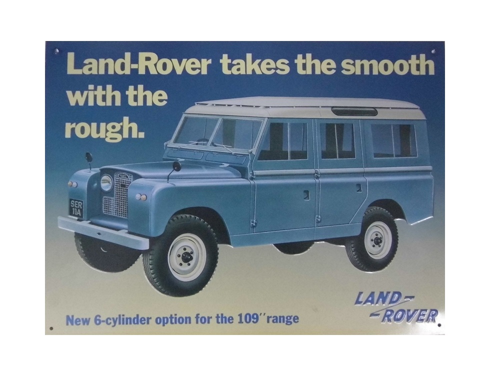 collectable sign " NEW 6 CYLINDER OPTION FOR THE 109 RANGE"