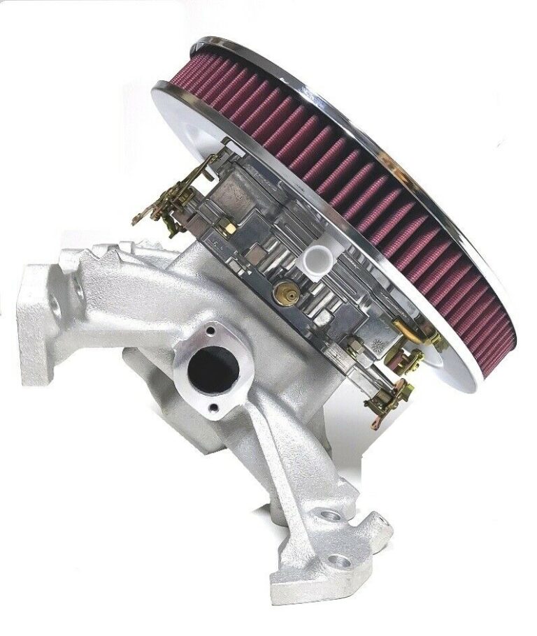 ROVER V8 CARBURETOR 4BARREL CONVERSION KIT INCLUDING MANIFOLD Simmonites