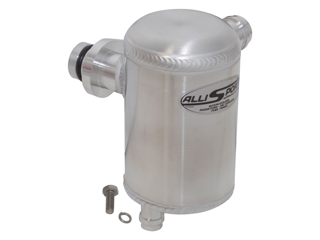Blue Anodized Aluminum Oil Catch Can / Breather Tank (3.25" X 5") With Filter
