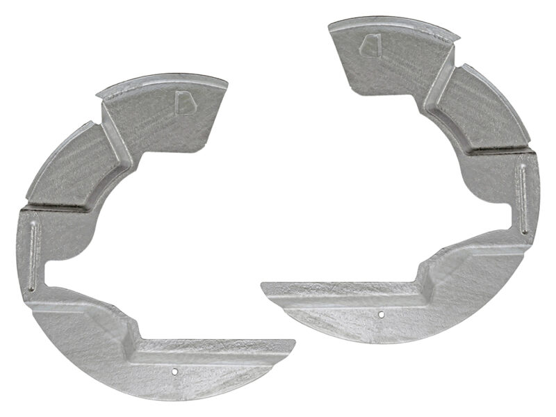 Galvanised Brake Mud Shields FRONT Defender - up to KA930455