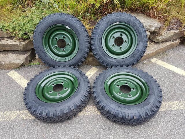 Steel Rim Original Series – Refurbished set of Bronze green with 600 x 16 tyres