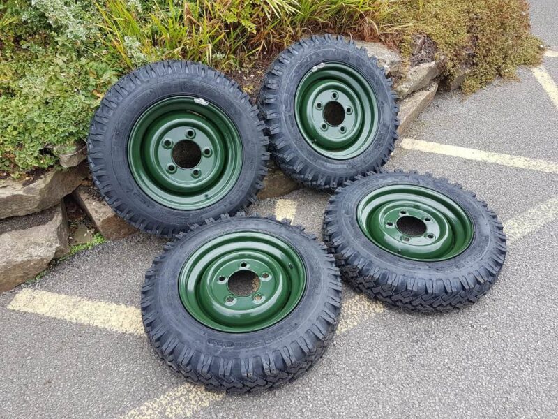 Steel Rim Original Series – Refurbished set of Bronze green with 600 x 16 tyres