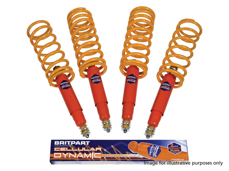 Cellular Dynamic SPRING AND SHOCK ABSORBER KIT - HEAVY DUTY Defender 90, Discovery 1, Range Rover Classic