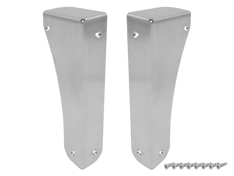 LAND ROVER DEFENDER SEAT BOX PROTECTORS BRUSHED STAINLESS STEEL