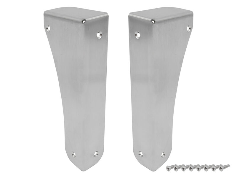 LAND ROVER DEFENDER SEAT BOX PROTECTORS BRUSHED STAINLESS STEEL