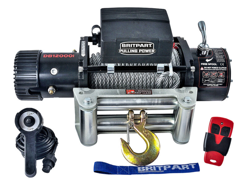 Power Winch 12,000lbs  Steel cable 24v