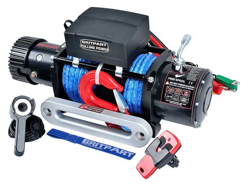 Power Winch 12,000lbs Dyneema Rope 12v