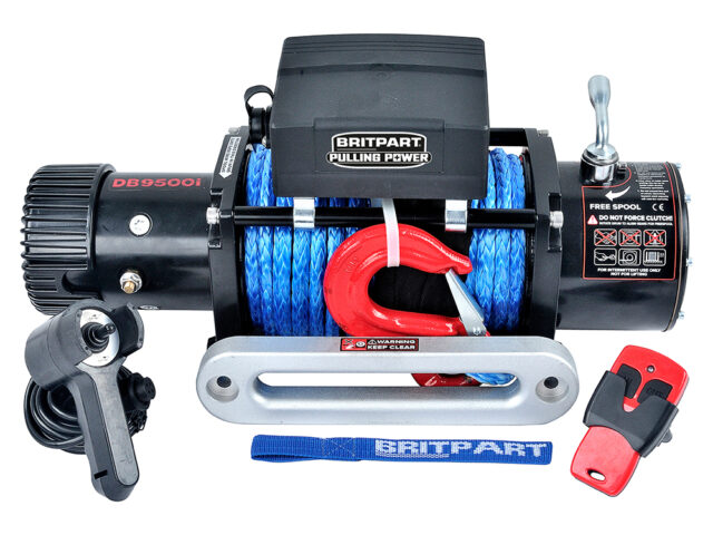 Power Winch 9,500lbs DYNEEMA ROPE 12 volt