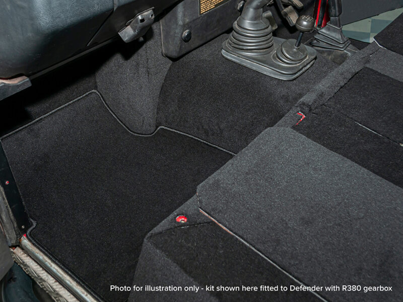 CARPET KIT DEFENDER 90 FRONT N/A- T/D & 200 TDI TO SUIT LT77 GEARBOX