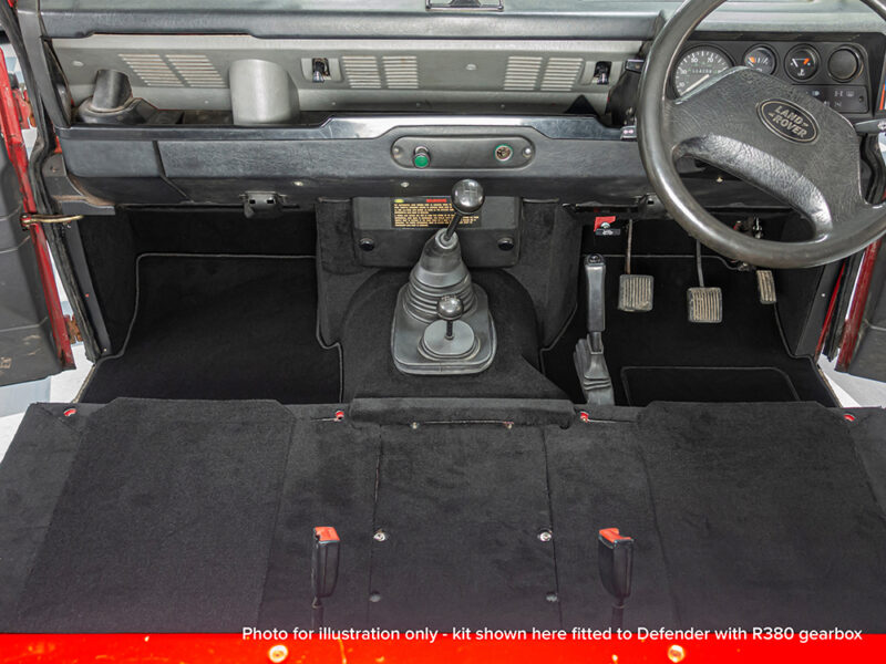 CARPET KIT DEFENDER 90 FRONT N/A- T/D & 200 TDI TO SUIT LT77 GEARBOX