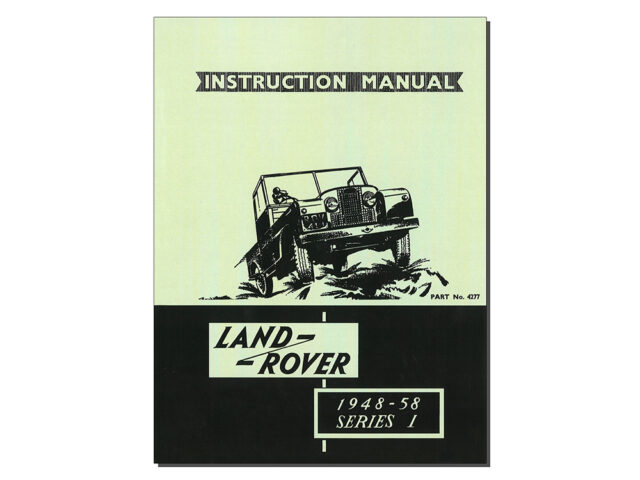 INSTRUCTION MANUAL LAND ROVER SERIES 1 DA1625