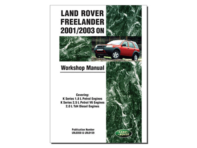 WORKSHOP MANUAL FREELANDER 1 - 2001 - 2003 ONWARDS DA3147