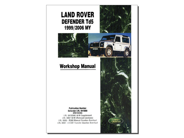 WORKSHOP MANUAL LAND ROVER DEFENDER - TD5 - 1999 - 2006 DA3157W