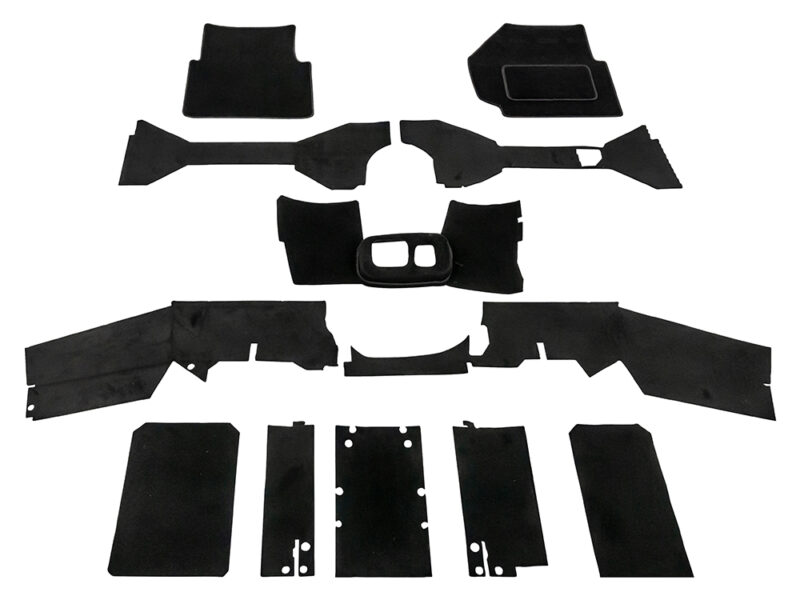 Defender Carpet Kit Front carpet set Black RHD Puma 2.2