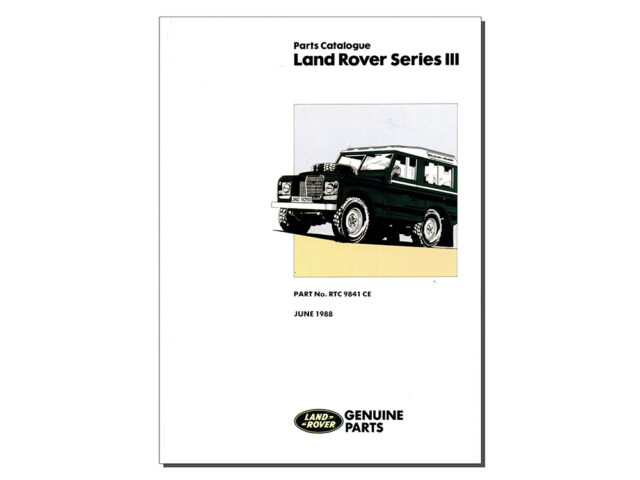 Parts catalogue RTC9841CE Land Rover Series 3