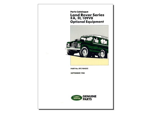 Parts catalogue RTC9842CE Land Rover Series 2A, 3 & 109 OPTIONAL EQUIPMENT