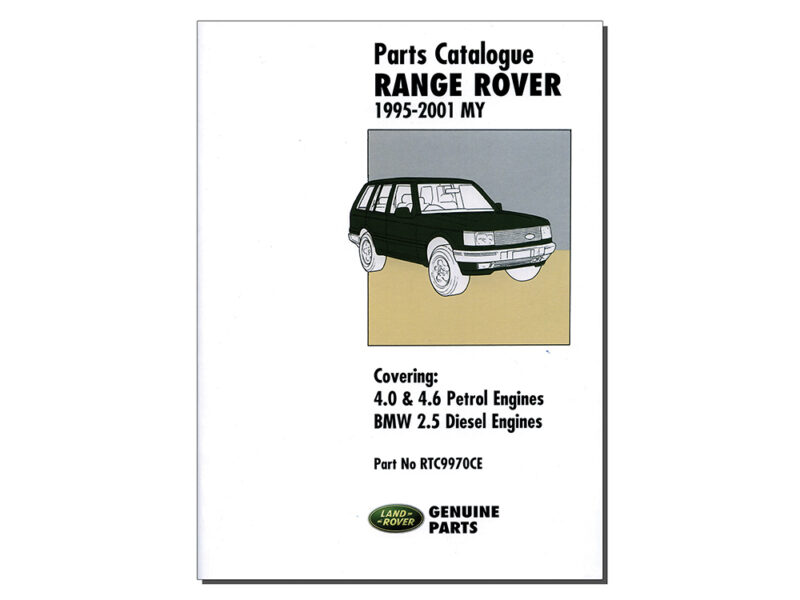 PARTS CATALOGUE RANGE ROVER P38 - 1995 - 2001 RTC9970CE