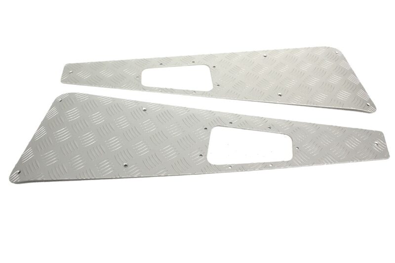 Land rover defender 2007 onwards chequer plate wing tops pair - shorter version