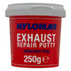 Hylomar Exhaust Repair Putty Code: DA6672 250g tub Description Specifically formulated to fill small holes and cracks in exhaust systems thus delaying the need for replacement. 250g tub Water based Heat curing Specifically designed for use in the assembly of exhaust systems for automotive and other general applications Withstand high temperature and pressure Hylomar Exhaust Repair Putty is a water based, heat curing product. It has been specifically designed for use in the repair of exhaust systems for automotive and other general applications. The exhaust putty formulation will withstand both pressure and temperatures typically found in vehicle exhaust systems. When heated the product cures to form a gas tight seal. Appearance - Viscous Dark Grey Specific Gravity @ 20°C (68°F) (ASTM D4659) 1.89 Service Temperature - Up to 1,000°C
