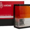Lens - Front Indicator Code: AEU1610LUCAS Front / RHS Range Rover Classic Description Lucas. Classics live forever. Since the very first car wheel on the very first car hit the road over a hundred years ago, Lucas has been at the forefront of component manufacture and supply for both OE and the aftermarket. In fact, Lucas is the oldest continually trading automotive brand in the world. Lucas Classic parts specifically designed for restorers, workshops and consumers who want to keep their classic vehicles faithful to the original by fitting Lucas parts developed, tested and engineered to the original specification. Lucas Classic parts are often reproduced from original tooling, re-manufactured and re-engineered by trained experts following original Lucas product manuals and technical drawings. The new Lucas Classic range focusses initially on three of the most enduring British vehicle types that are popular with both enthusiasts and restorers, Jaguar, Land Rover and Classic Motorcycles.