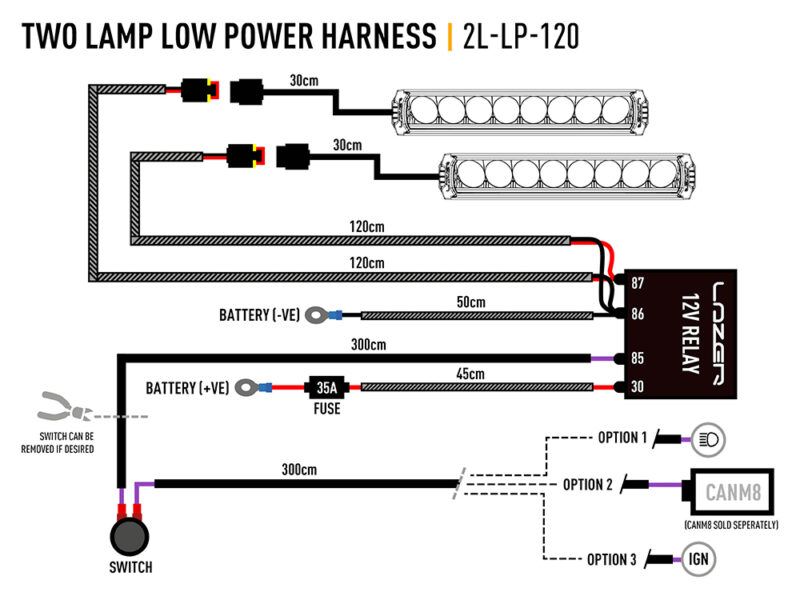 Lazer Two Light Harness Kit with Splice DA2844