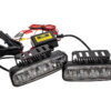 Ring LED Daytime Running Lights Code: DA8600LED Pair Defender Description Fitted with 5 x 1.5w ultra bright LEDs Dimensions - H 57 x W 145 x D 55mm Voltage - 12 / 24V DC Watts - 15W
